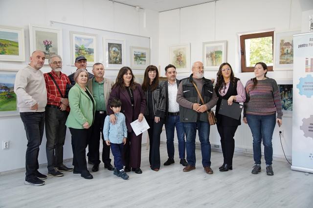 Expoziția „Vremuri și Valuri Călătorii în acuarelă, la Galeria de arta Zamca. Foto Mihai Fomin