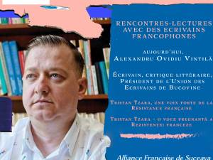 Poetul Alexandru Ovidiu Vintilă, invitat marți la Alianța Franceză din Suceava