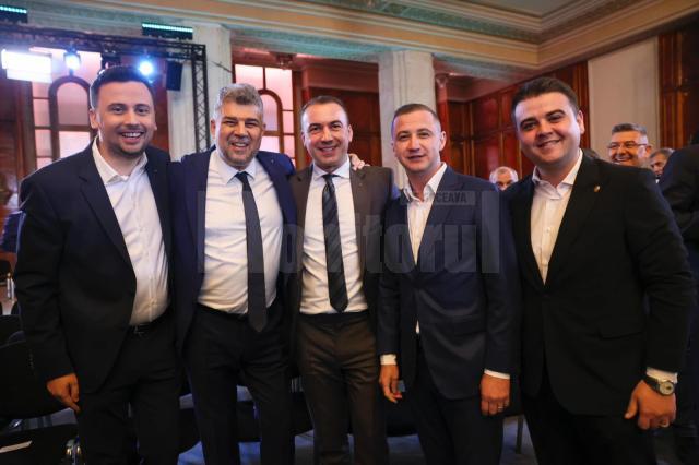 Președintele ales al Consiliului Județean Suceava, Gheorghe Șoldan, a participat la lansarea proiectului de țară al candidatului PSD la președinția României, Marcel Ciolacu