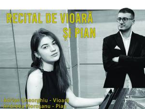 Recital de vioară și pian, pe scena Universității