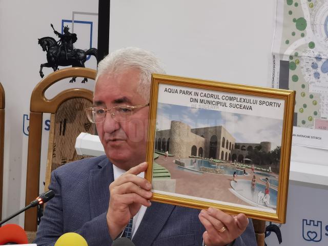 Ion Lungu a prezentat proiectul viitorului Aqua Park, în ultima conferință de presă ca primar al Sucevei