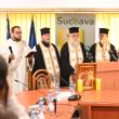 Soborul de preoți care a oficiat slujba de binecuvântare de la Primăria Suceava