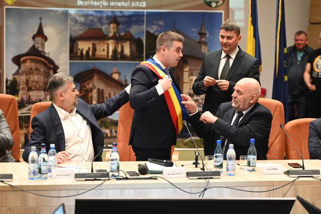 Gheorghe Șoldan a preluat președinția CJ Suceava în prezența lui Marcel Ciolacu