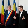 Primarul Ioan Vicol și președintele Consiliului Județean Suceava, Gheorghe Șoldan