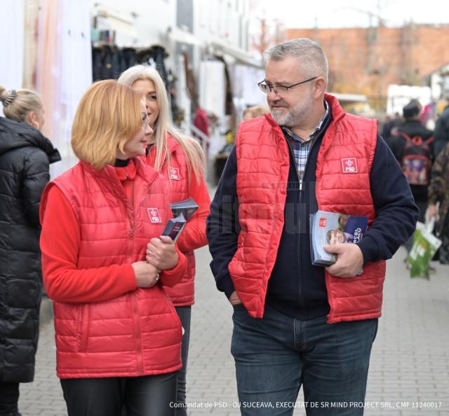 Social-democrații, în bazarul din Suceava, la discuții cu comercianții și cumpărătorii