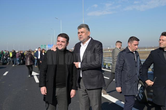 Șoldan, alături de Ciolacu și Grindeanu la inaugurarea primilor 11 kilometri din autostrada A7