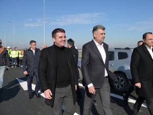 Șoldan, alături de Ciolacu și Grindeanu la inaugurarea primilor 11 kilometri din autostrada A7