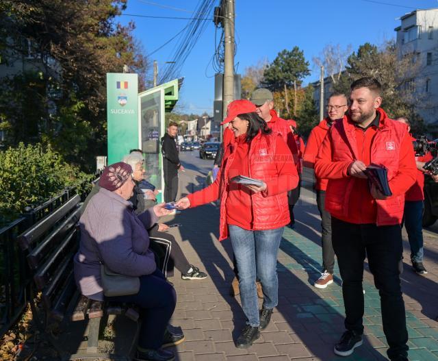 Candidații PSD Suceava pentru alegerile parlamentare au mers în campanie în cartierul George Enescu