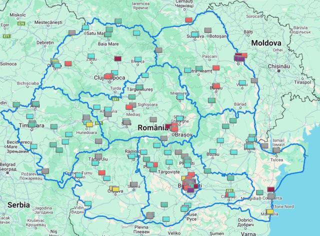 Calitate aer Suceava pe un site de meteo internațional