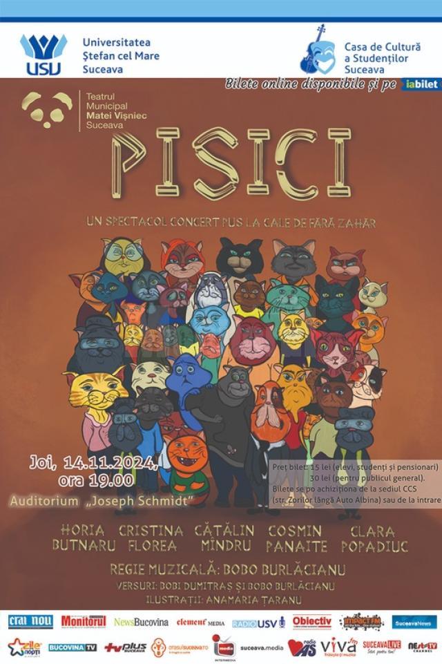 Spectacolul „Pisici”, joi, pe scena Universității