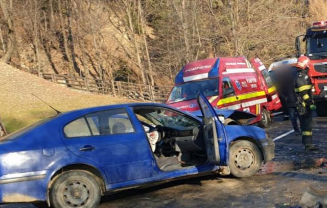 Autoturismul Skoda care a pătruns pe contrasens