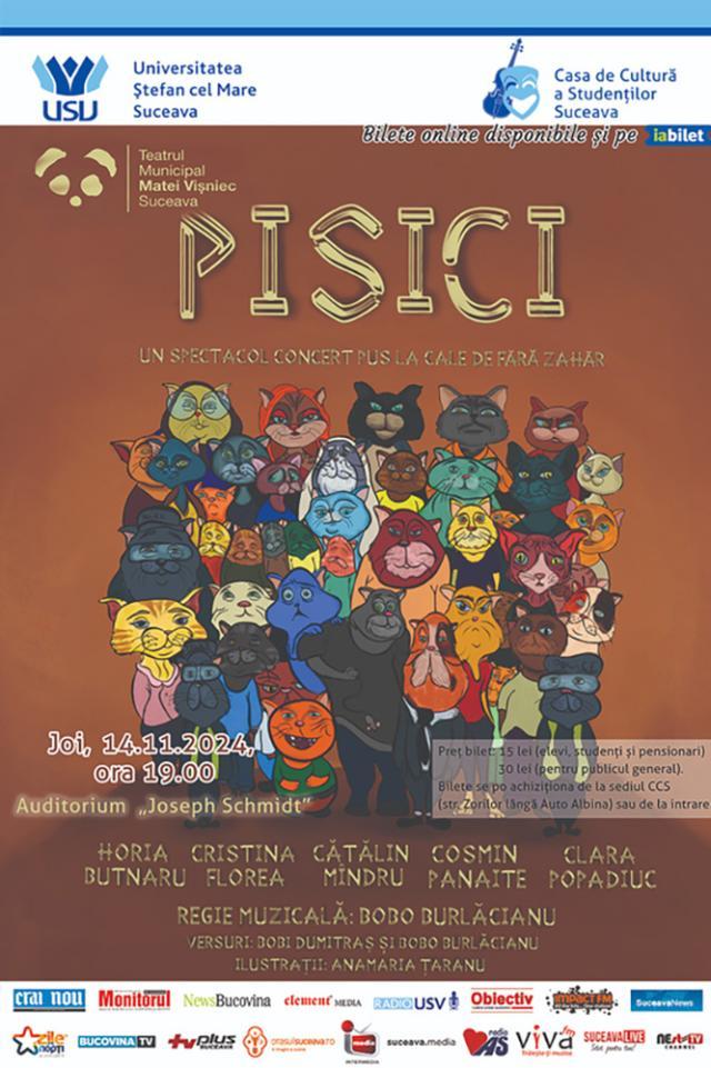 Spectacolul „Pisici”, joi, pe scena Universității