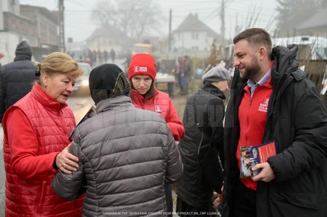 Echipa PSD Suceava a discutat cu cetățenii și comercianții din piața din comuna Marginea