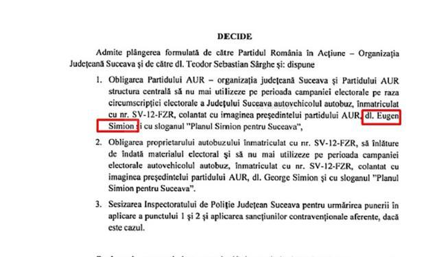 Biroul Electoral Județean Suceava l-a confundat pe președintele AUR George Simion cu regretatul academician Eugen Simion