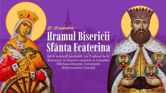 Moaștele Sfântului Voievod Martir Constantin Brâncoveanu vor fi aduse la Biserica „Sfânta Ecaterina”