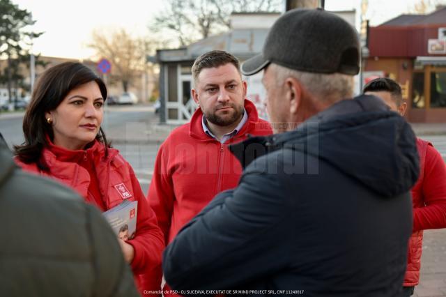 Candidații PSD Suceava le-au transmis cetățenilor din Burdujeni că unul dintre obiectivele PSD este creșterea salariului minim și a pensiilor