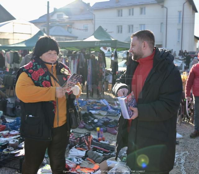 Candidații PSD au discutat „angajamentul pentru dezvoltare” al partidului cu comercianții și cumpărătorii din piața din Moldovița