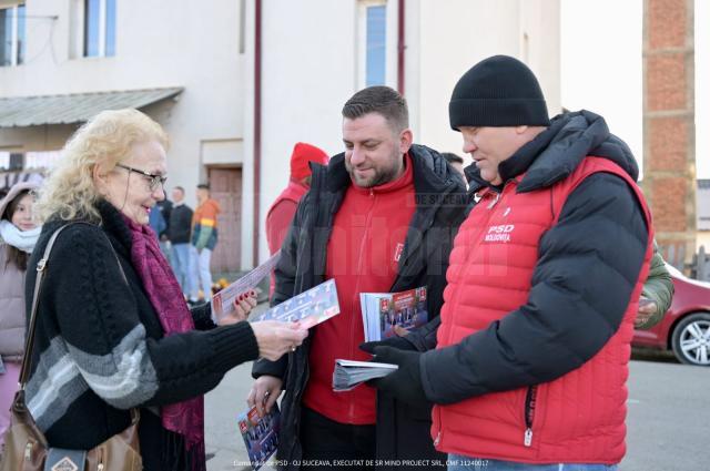 Candidații PSD au discutat „angajamentul pentru dezvoltare” al partidului cu comercianții și cumpărătorii din piața din Moldovița