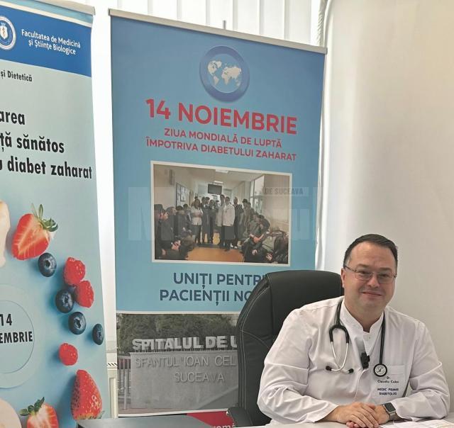 Coordonatorul Centrului Antidiabetic Suceava, lector univ. dr. Claudiu Cobuz