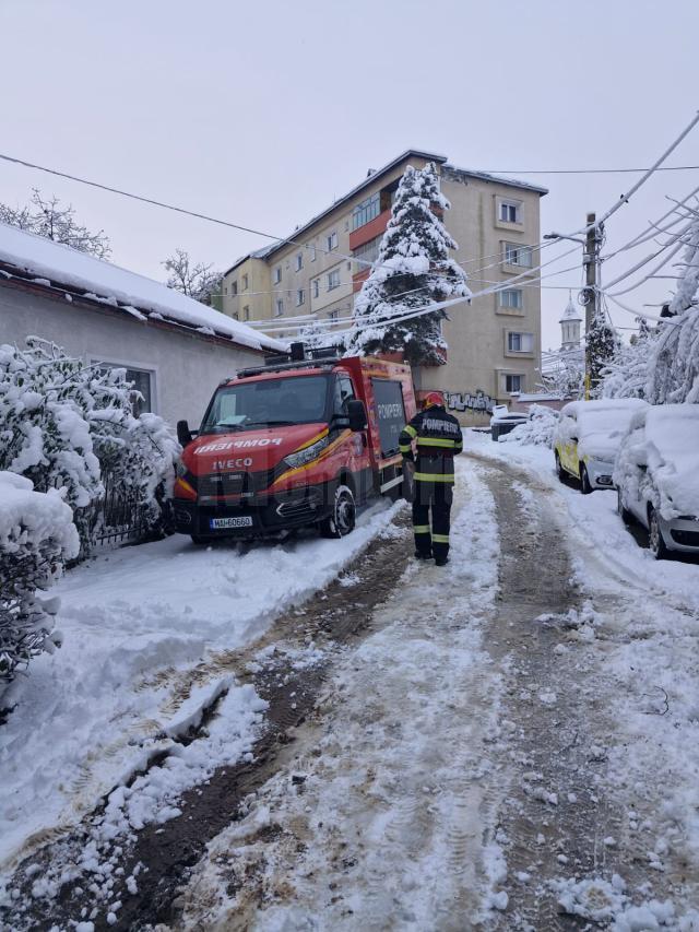 Zăpada apoasă și grea căzută noaptea trecută a rupt crengi și copaci și a dus la avarierea unor mașini