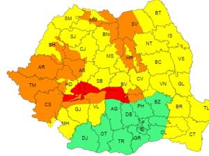 Cod galben și cod portocaliu pentru 22 noiembrie