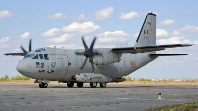 Un sugar cu malformație cardiacă a fost transportat de la Suceava la o unitate spitalicească din Milano, cu o aeronavă C-27 J Spartan a Forțelor Aeriene Române