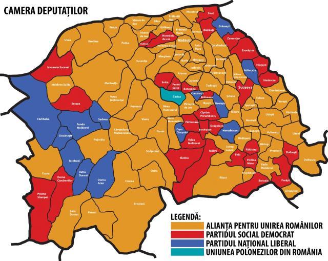 Cum au votat sucevenii în fiecare localitate din județ pentru Camera Deputaților