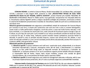 „DEZVOLTAREA REŢELEI DE ŞCOLI VERZI CONSTRUCŢIE NOUĂ ÎN UAT MOARA, JUDEŢUL SUCEAVA”