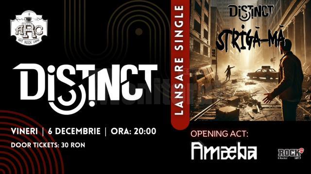 Trupa suceveană Distinct lansează un nou single într-un concert programat vineri, 6 decembrie