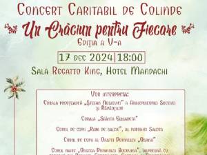 Concert caritabil de colinde, în cadrul proiectului ,,Un Crăciun pentru fiecare”, ediția a V-a, la Hotel Mandachi