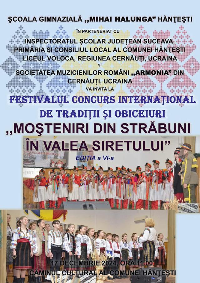 Festivalul „Moșteniri din străbuni în Valea Siretului”, ediția a VI-a, la Hănțești