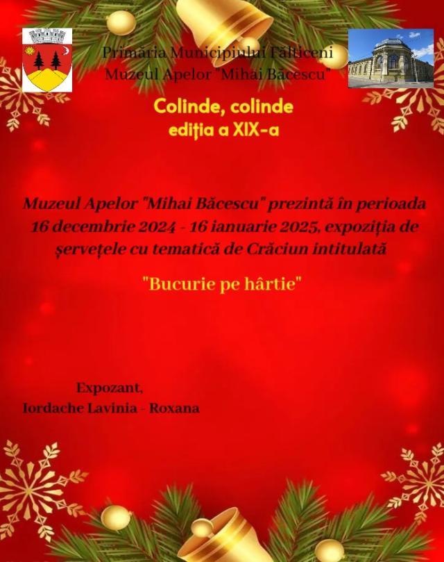 „Bucurie pe hârtie” – Expoziție unică la Muzeul Apelor „Mihai Băcescu” din Fălticeni