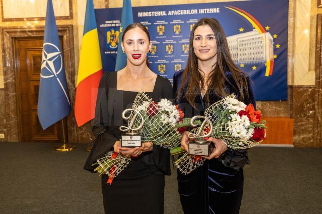 Roxana Anghel și Ancuța Bodnar la gala de sfârșit de an organizată de clubul Dinamo