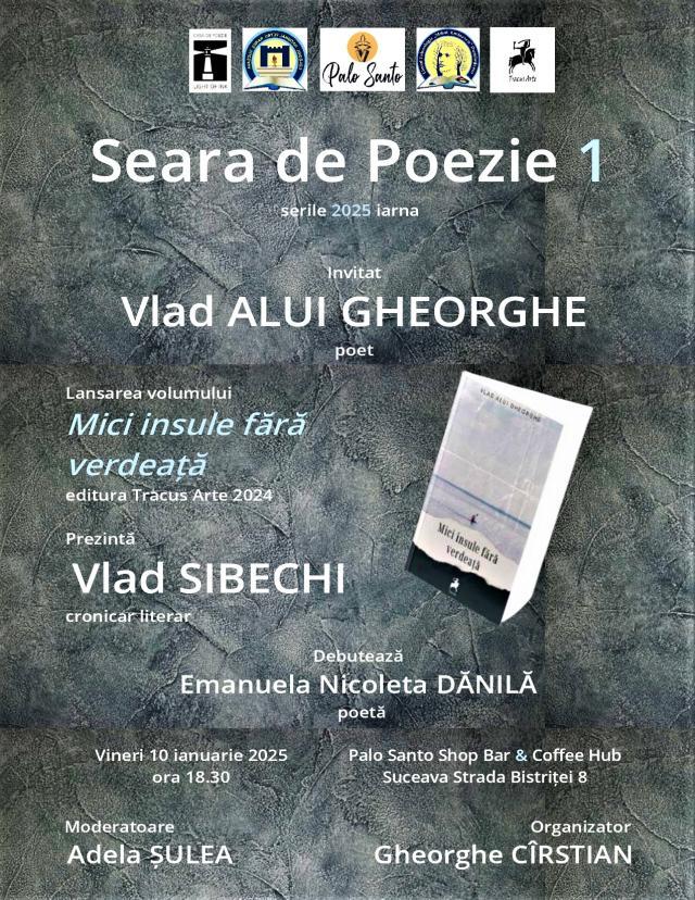 Poetul Vlad Alui Gheorghe, invitat la „Seara de poezie”, prima acțiune organizată în acest an de Casa de Poezie Light of ink