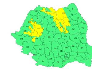 Atenționare meteo de vânt și ploi și cod galben în zona de munte, unde vor fi rafale de până la 120 km/h