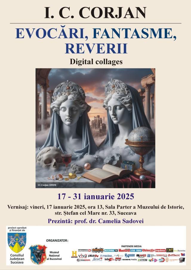 „Evocări, fantasme, reverii”, expoziție de colaj digital, la Suceava