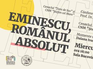 „Eminescu, românul absolut”, conferință și momente artistice, la Biblioteca Municipală Câmpulung Moldovenesc