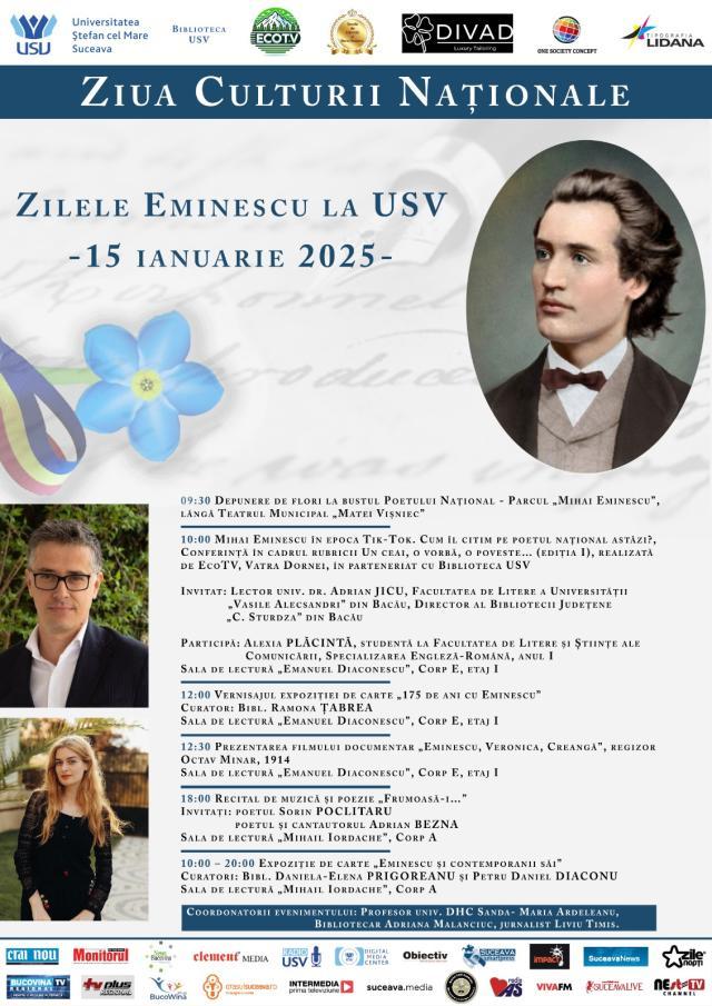 Zilele Eminescu la USV - Programul evenimentelor derulate