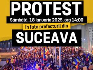 Protest AUR, prin marș și miting, sâmbătă, în centrul Sucevei