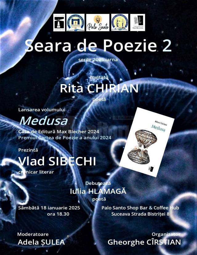 Poeta Rita Chirian, invitată, sâmbătă, la Seara de Poezie 2