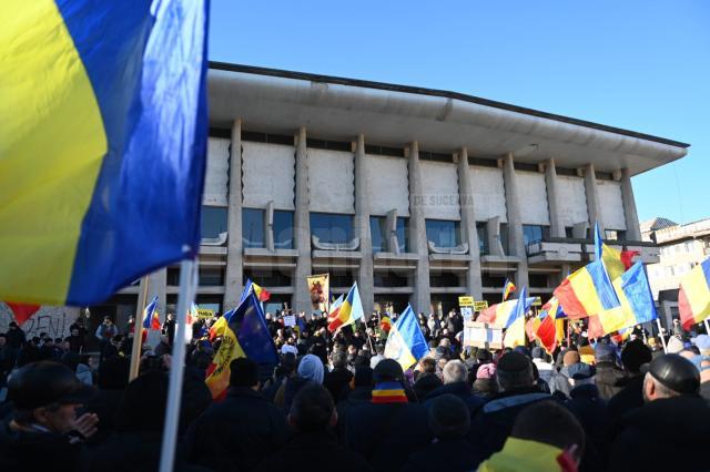 Miting de protest AUR în centru Sucevei