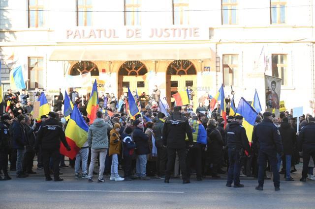 Miting de protest AUR în centru Sucevei