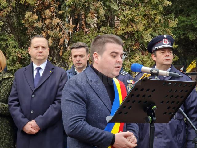 Mesajul președintelui Consiliului Județean Suceava, Gheorghe Șoldan, a fost primul rostit cu ocazia sărbătoririi Micii Uniri, la Suceava