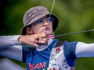 Madalina Amaistroaie a castigat titlul national la tir cu arcul. Foto worldarchery