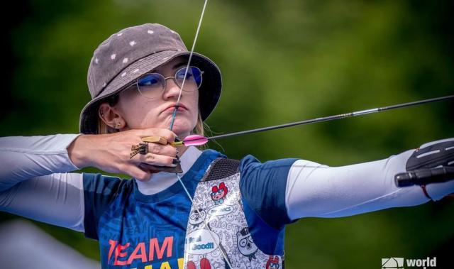 Madalina Amaistroaie a castigat titlul national la tir cu arcul. Foto worldarchery