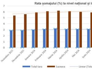 Rata șomajului a crescut constant în județ și este dublă față de cea la nivel național