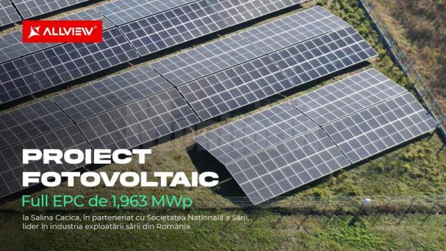 Proiectarea și execuția parcului fotovoltaic cu o capacitate nominală de 1,963 Mwp va fi realizată de compania Visual Fan, prin divizia Allview Solar Energy