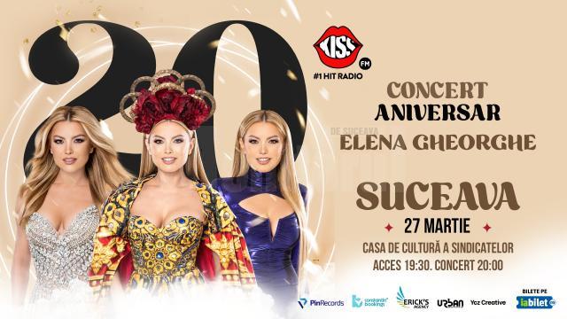 Artista Elena Gheorghe, concert aniversar - 20 de ani de carieră, la Suceava