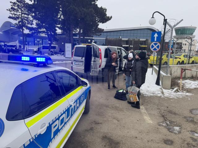 Microbuz ucrainean folosit la transportul de persoane de la aeroport