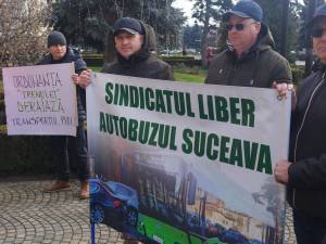 Sindicaliștii suceveni din transportul public la protestul organizat la Ploiești împotriva efectelor Ordonanţei ”Trenuleţ”